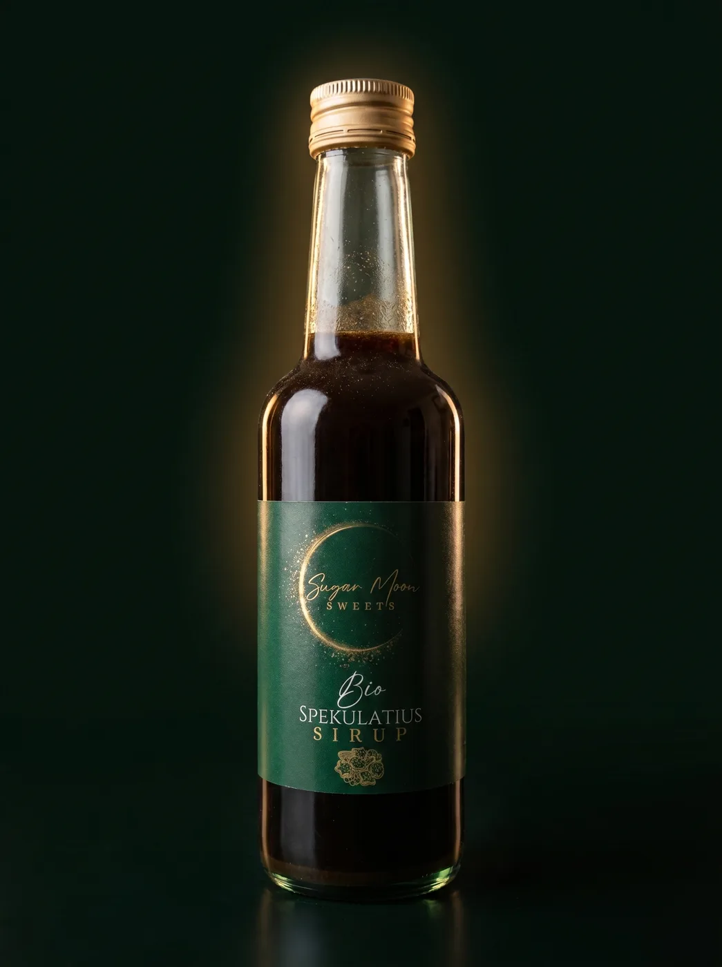 Bio-Spekulatius — Flasche mit Mond-Etikett